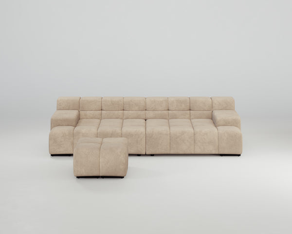 Accardi 3-Sitzer Sofa mit Hocker