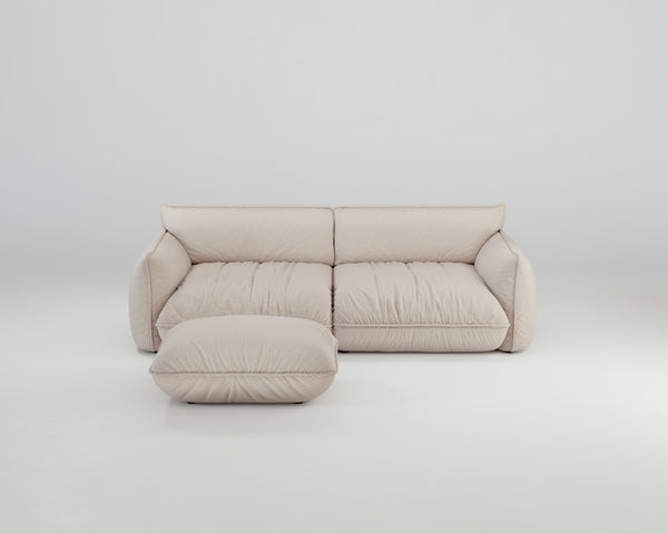 Morandi 3-Sitzer Sofa mit Hocker