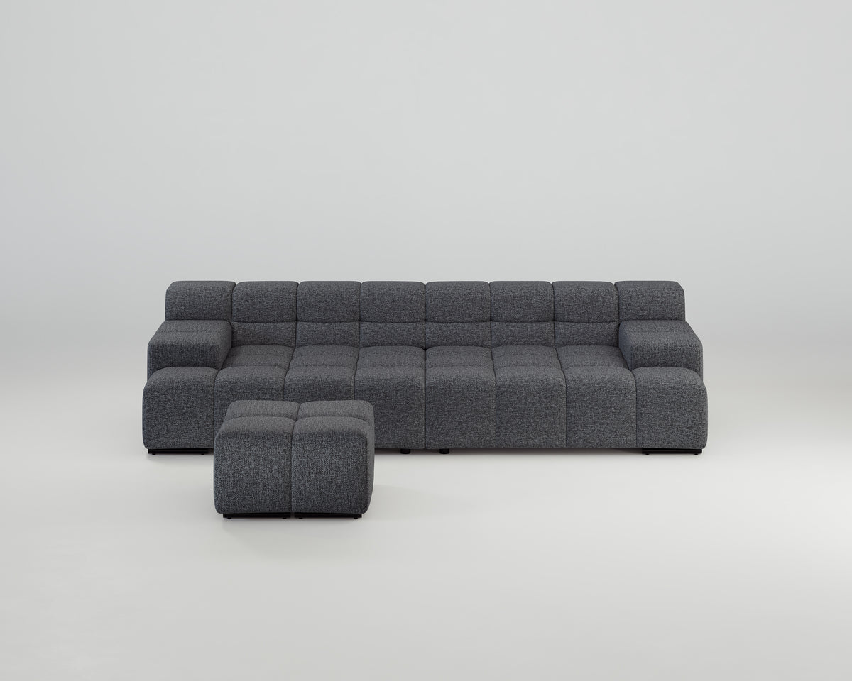Accardi 3-Sitzer Sofa mit Hocker