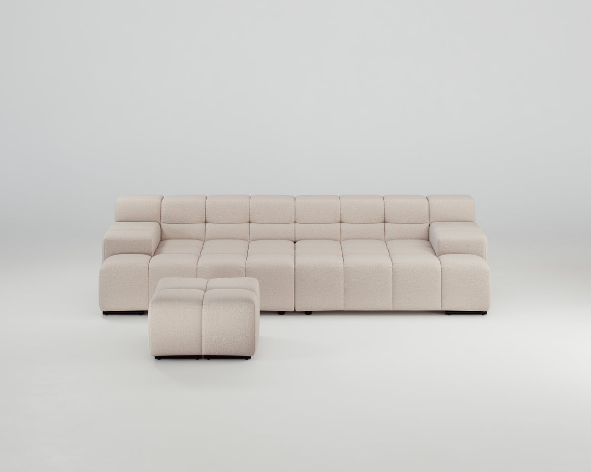 Accardi 3-Sitzer Sofa mit Hocker